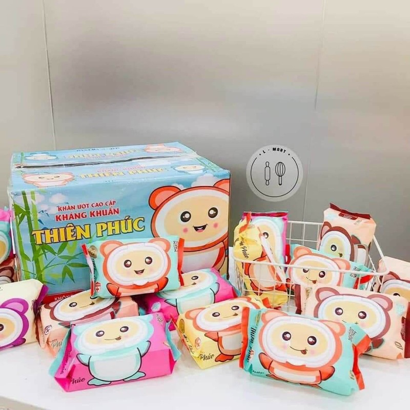 Giấy ướt,khăn ướt Thiên Phúc 120 tờ chính hãng không mùi