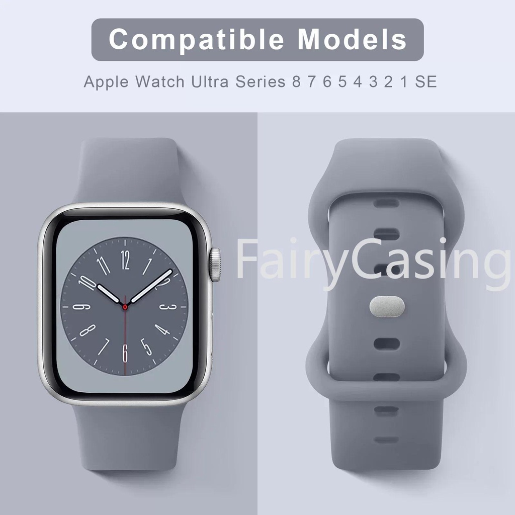 Dây Silicon Mềm Cho Apple Watch 46MM Ultra 2 49mm Series 11 10 9 8 7 6 5 4 3 SE Dây Đeo Vòng Tay Cho iwatch 45mm 41mm 40mm 44mm 38mm 42mm Dây Đeo Đồng Hồ