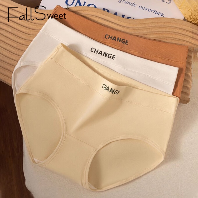 Ảnh FallSweet 40-75KG Quần Lót cotton Lưng Vừa Mềm Mại Thoáng Khí Cỡ Lớn l-2xl Thời Trang Cho Nữ 4