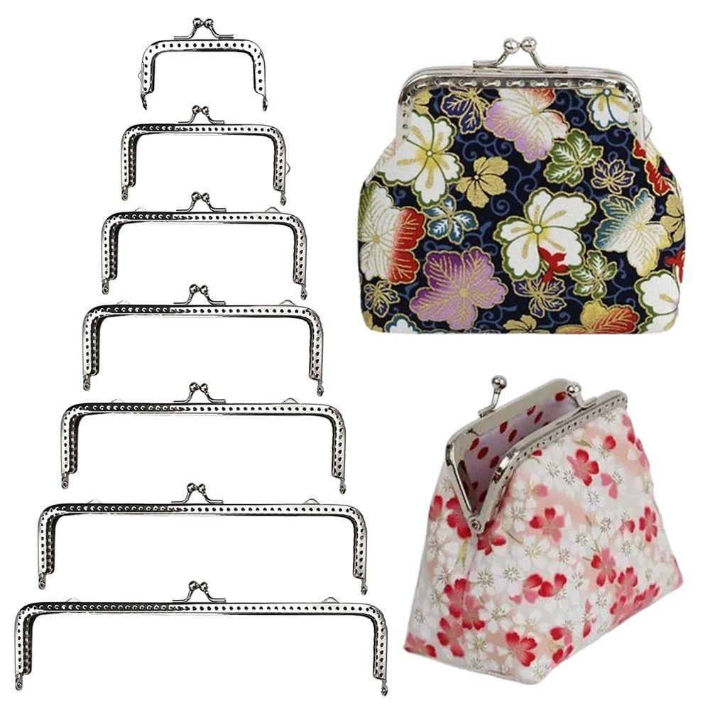 CQCJ Ví Khóa Khung, Túi Phần Cứng Ví Kim Loại Khung Kiss Clasp, Mini Vintage Túi Kiss Khóa DIY Craft