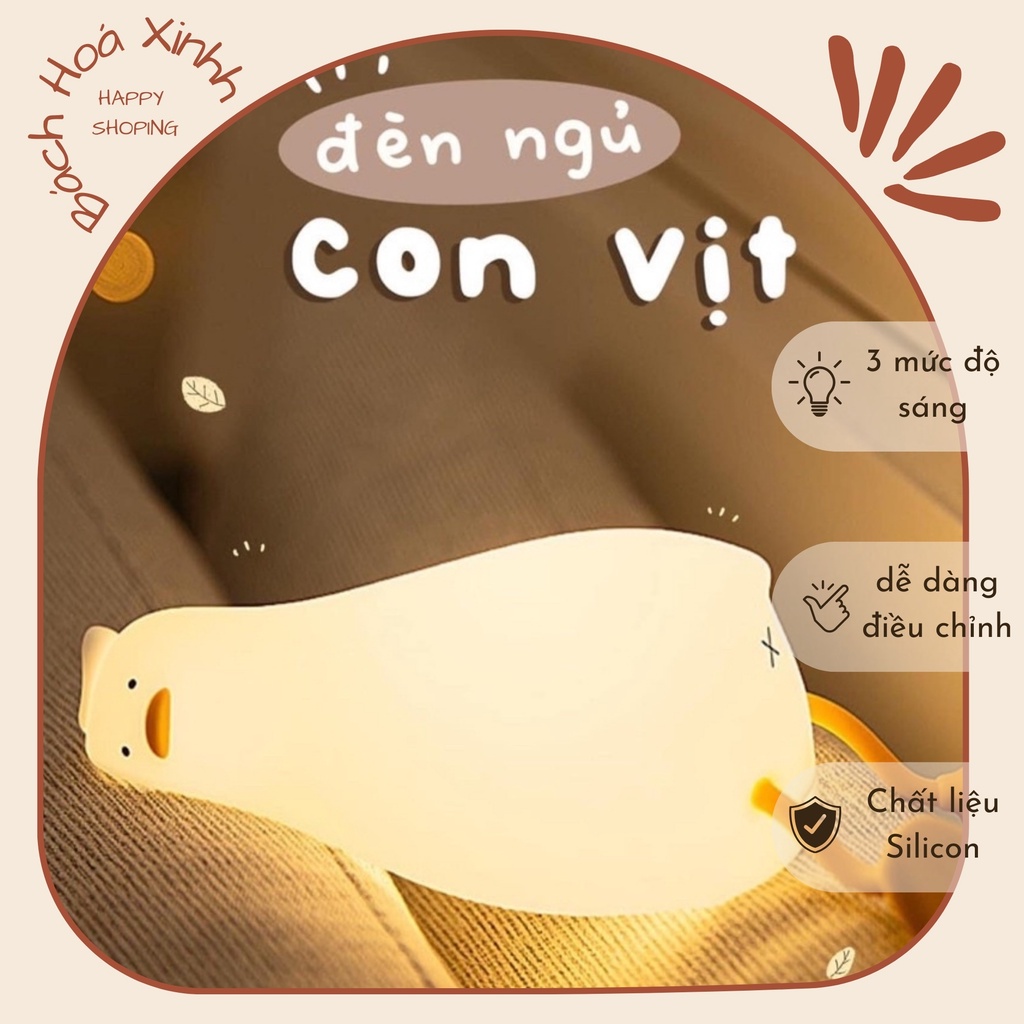Đèn ngủ silicon con vịt lười , vô tri - Bách Hoá Xinhh | Shopee Việt Nam