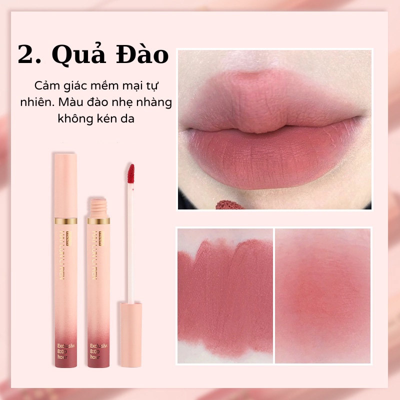 Son Kem Dạng Ống Son Lì Làm Trắng Kháng Nước Lâu Trôi Son Dưỡng Ẩm 6 Màu Sắc Làm Cho Đôi Môi Mềm Mịn