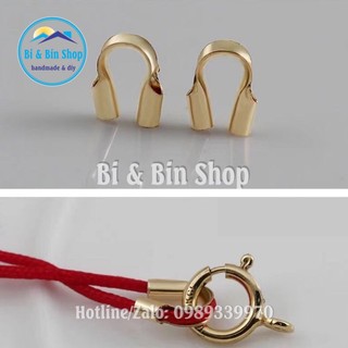 20 Kẹp U Mạ Vàng 18k Dùng Kẹp Đệm Đầu Dây Làm Vòng Đeo Tay, Dây Chuyền