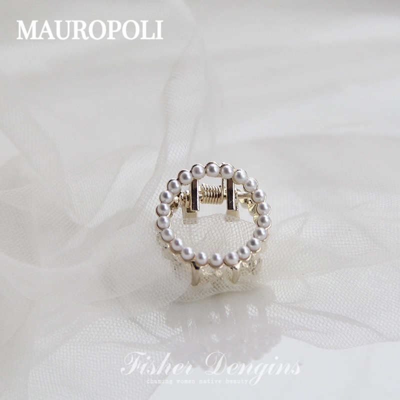 Mauropoli [Sẵn Sàng] Kẹp Tóc Nhỏ Ngọc Trai Phong Cách Mới Kẹp Tròn Nhỏ Nữ Nhỏ Tinh Tế Nổ Bên Kẹp Mũ Đội Đầu