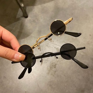 Siêu Nhỏ Khung Tròn Retro Kính Mát Dành Cho Nam Nữ Mini Khung Tròn Bàn Kính Mát Hip-hop