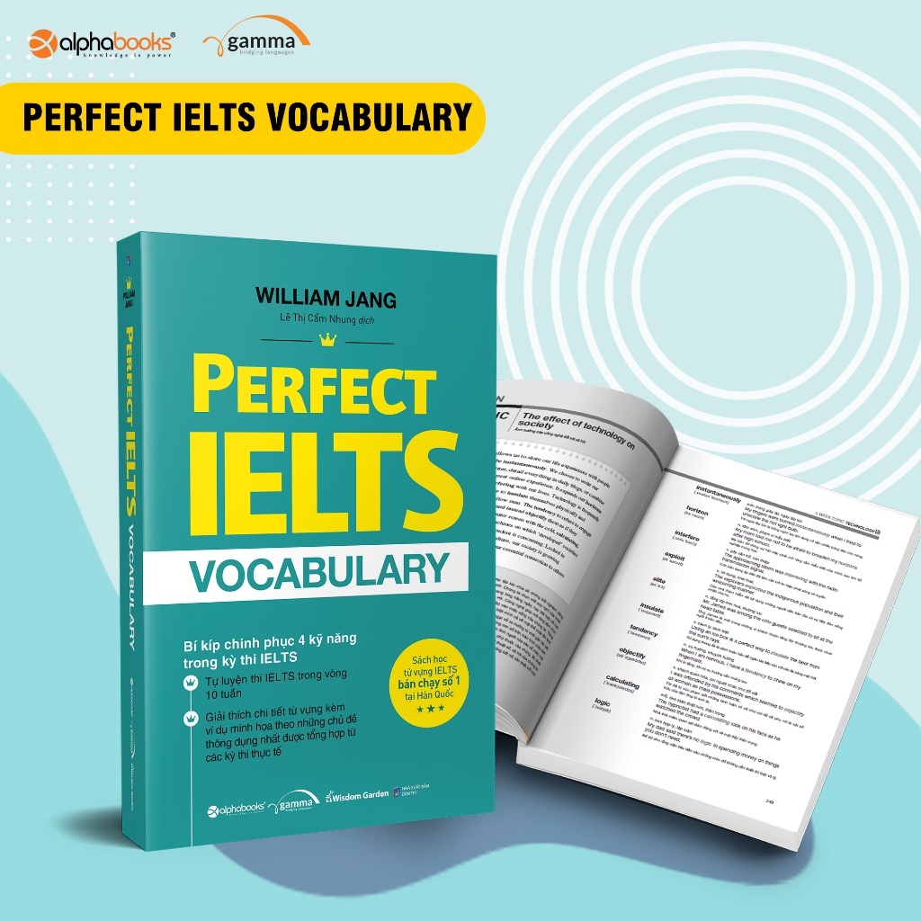 Sách: Lẻ/Combo Học Từ Vựng - Perfect IELTS Vocabulary + Nuance 50 Sắc Thái + Top 1500+ Cụm Từ Tiếng Anh (Gamma)