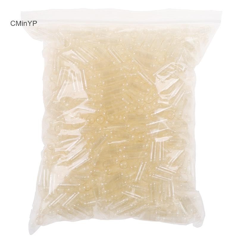 Cminyp 1#0#00# 100pc Viên nang Gelatin cứng rỗng Viên nang thuốc rỗng trong suốt Glory
