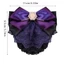 DELMER Bun Snood, Ngọc Trai Phong Cách Hàn Quốc Nơ Lò Xo Kẹp, Vintage Ruy Băng Kim Cương Giả Phụ Kiện Tóc Lưới Bao Ngân Hàng