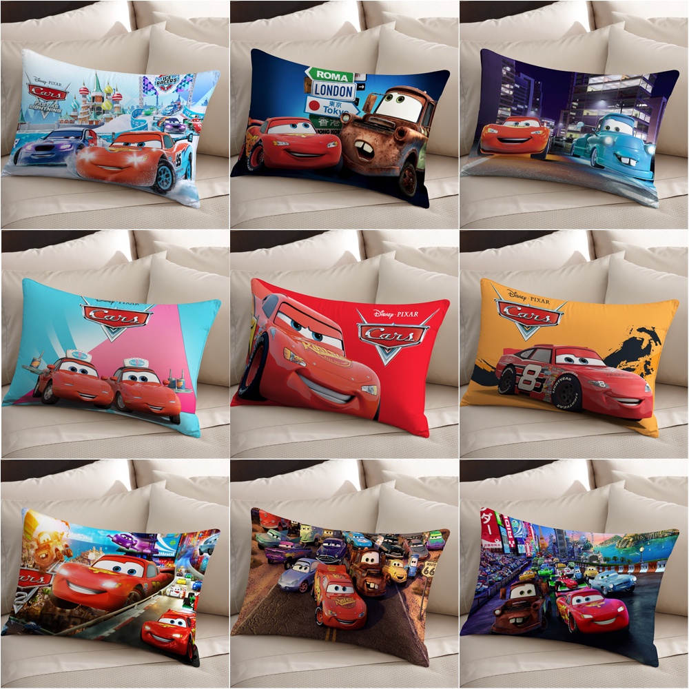Disney Vỏ Gối polyester Hình Chữ Nhật In Tia Chớp mcqueen Trang Trí Nhà Cửa (Không Kèm Lõi)