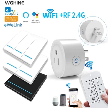 Ổ cắm WiFi Ổ cắm thông minh công tắc không dây hỗ trợ eWeLink Điều khiển ứng dụng Alexa Google điều khiển giọng nói tại nhà