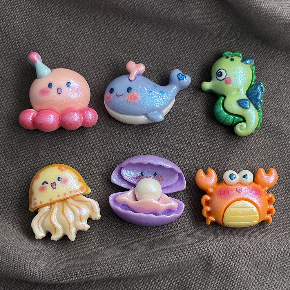 Jibbitz Charms Crocs Ocean Series Diy Giày Trang Trí Quyến Rũ Tự Làm