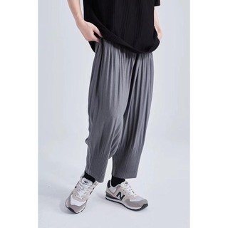 Miyake Quần harem Xếp Ly Thủ Công Ba Lần Đàn Hồi Thấp Kiểu Nhật Bản jf151
