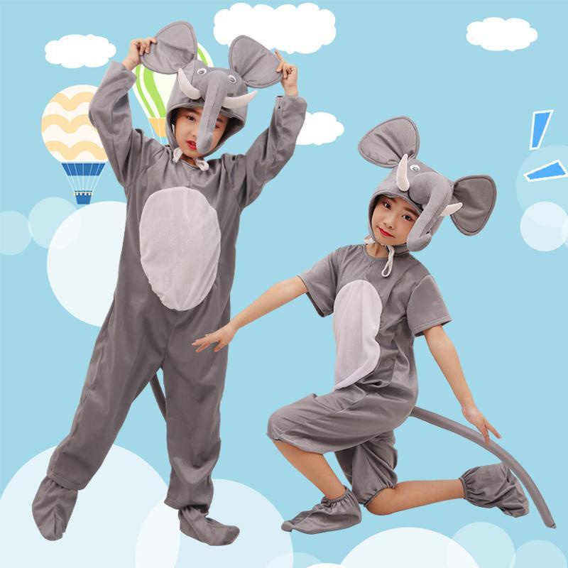 💕Chỗ💕 Quần Áo Trẻ Em Động Vật Múa Trang Phục Quần Áo Cho Bé Gái 3 Đến 14 Tuổi Voi Trang Phục Mới Lạ Halloween Giáng Sinh