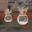 Bình thiên thần trong suốt DONOVANQQ, Hộp đựng thủy canh thủy canh thủy tinh Borosilicate DIY, Hình thiên thần thổi tay đẹp Cây bắt mắt Bình treo tường Phòng khách