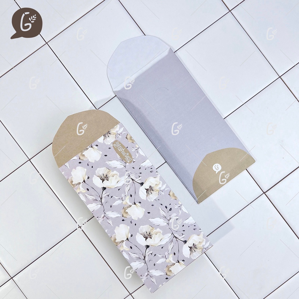 Bao lì xì tết 2025 của Gác Xép chất liệu Kraft hoa văn họa tiết trong trẻo sang trọng - Mã GX026