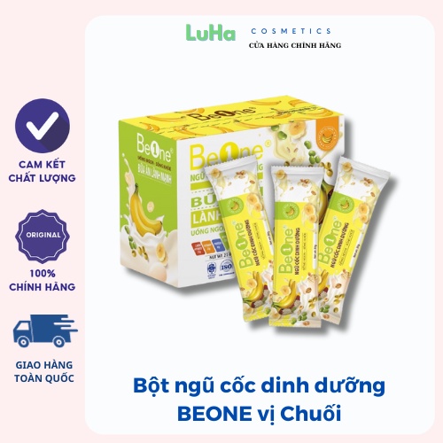 (Đã bán 262) Bột ngũ cốc dinh dưỡng BEONE vị Chuối chính hãng 20 gói 30g, Làm đẹp vóc dáng, Hương vị thơm ngon dễ uống, luhacosmetics