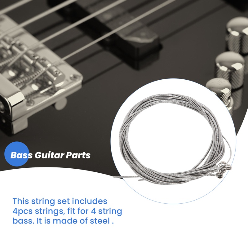 4 Thép Không Gỉ Bass Dây Bass Đàn Guitar Phần Phụ Kiện Dây Đàn Guitar Mạ Bạc Đồng Hồ Đo Bass Đàn Guitar Phụ Kiện Âm Nhạc