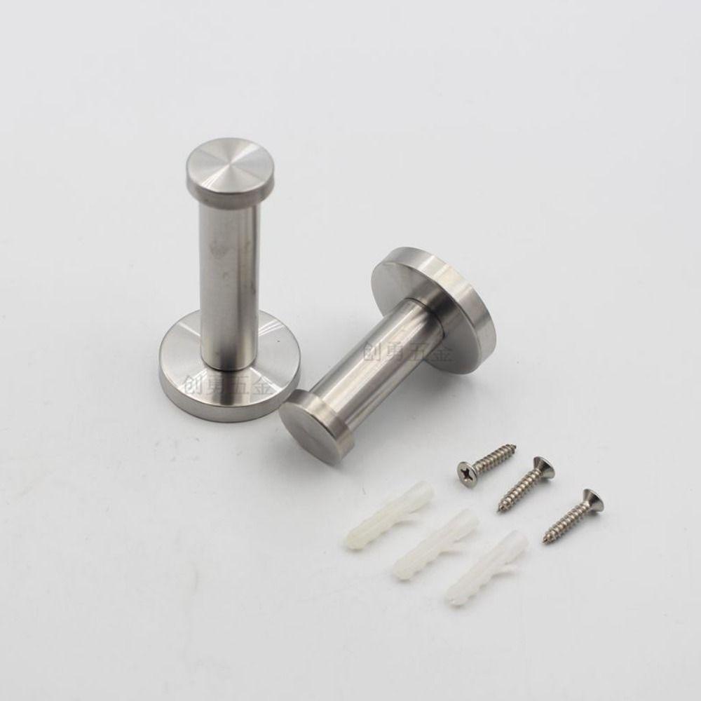 YICA 1 Cái Giá Treo Khăn, Phụ Kiện Phần Cứng Phòng Tắm Bằng Thép Không Gỉ Móc Quần Áo Đơn, Màu Đen Bạc Bền Có Ốc Vít Móc Đấm Tường Hình Trụ