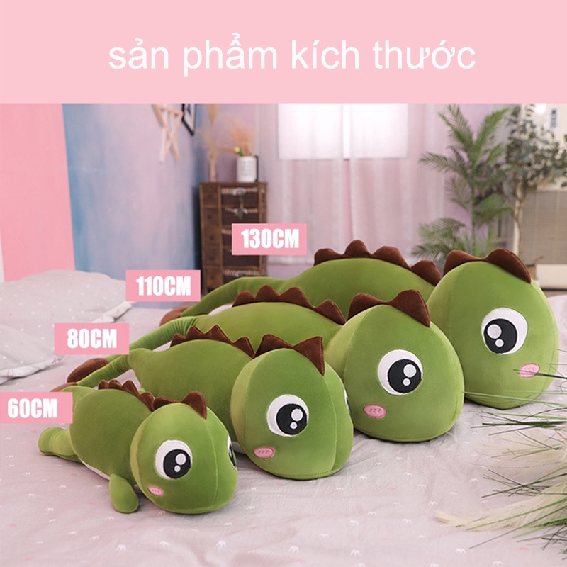 Gấu Bông Khủng Long Gối Ôm Cho Bé Chất Liệu Cao Cấp Thú Bông Đồ Chơi Cho Bé Siêu Dễ Thương Quà Sinh Nhật 130cm