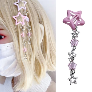 Yoo sành điệu Barrette Star Fringe Kẹp tóc kim loại Phụ kiện phụ nữ Kẹp tóc Macaron