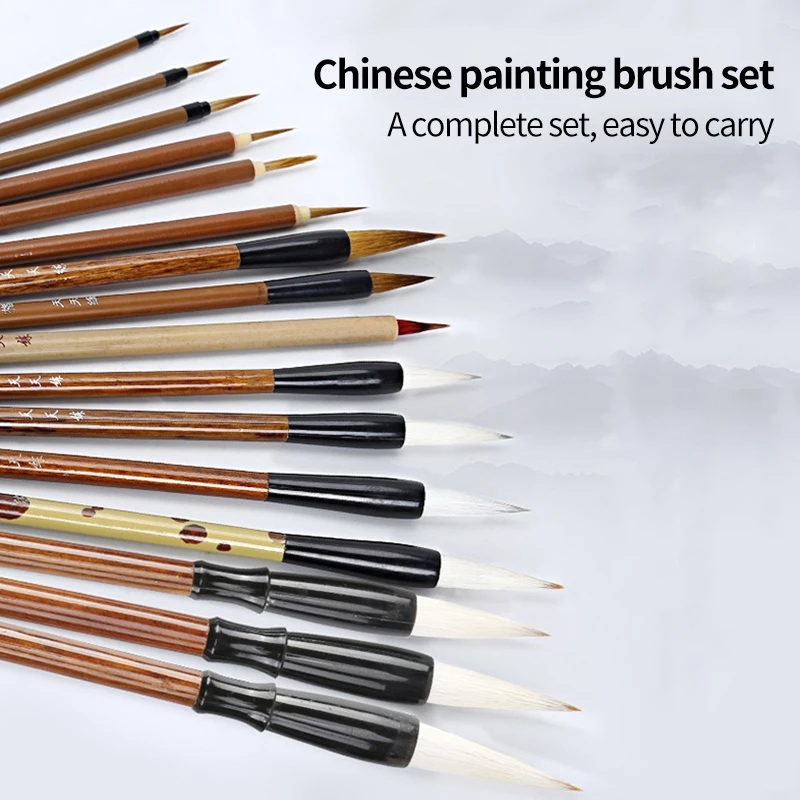 Angel Mark 2024 Mới 6 / 9 / 12 / 16 Chiếc Tóc Sói Trung Quốc Bàn Chải Thư Pháp Tranh Thực Hành Viết