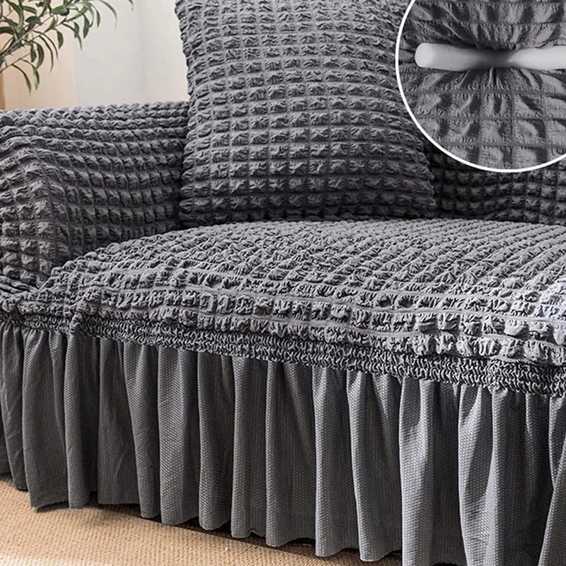 Bọc Ghế Sofa,1 / 2 / 3 / 4 Chỗ Ngồi,Vệ Đệm Ghế Sofa Vải Thun Mại Co Giãn, Màu Trơn Sang Trọng Tự Bọc Tại Nhà Sofa Decor
