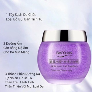 Gel Tía Tô Dưỡng Ẩm TrắngDa Loại Bỏ Bụi Bẩn Bã Nhờn Ngăn Ngừa Mụn Tẩy Đi Mọi Loại Da Chết 120g