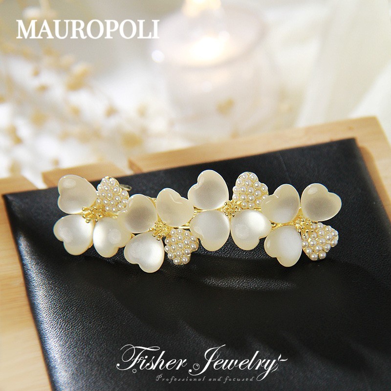 Mauropoli [Hàng Có Sẵn] Kẹp Tóc Hợp Kim Đính Đá Phong Cách Hàn Quốc Mới