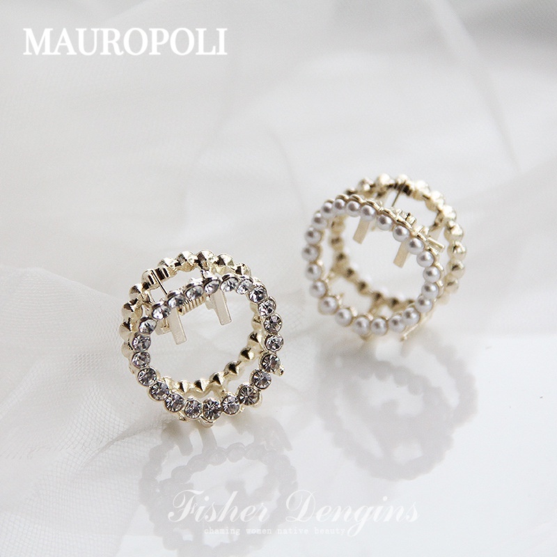Mauropoli [Sẵn Sàng] Kẹp Tóc Nhỏ Ngọc Trai Phong Cách Mới Kẹp Tròn Nhỏ Nữ Nhỏ Tinh Tế Nổ Bên Kẹp Mũ Đội Đầu
