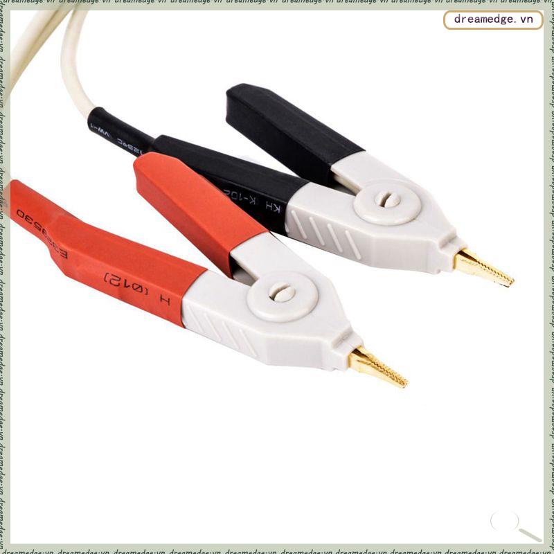 [L P V Q] 1 Cặp Dây Cáp Kẹp Phích Cắm Bắp Chuối Cách Nhiệt Thấp Đầu Dò LCR Kiểm Tra Thiết Bị Kelvin Mới