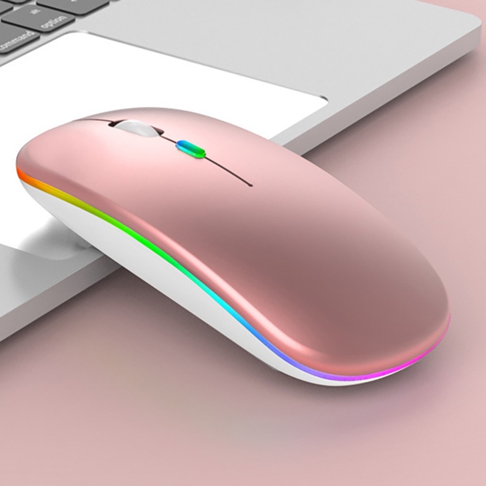 Chuột Bluetooth 2.4GHZ Wireless Tích Hợp Đèn Led Cho Máy Tính PC Laptop Công Nghệ Silent