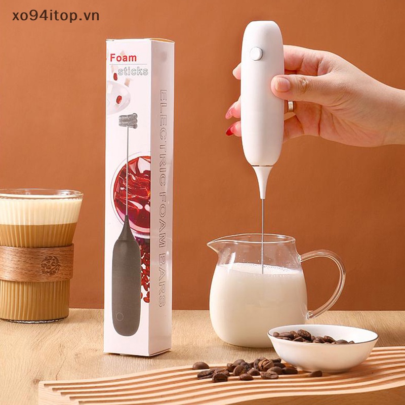 Máy Đánh Trứng / Khuấy Tạo Bọt Cà Phê Cầm Tay Không Dây Chạy Điện XOITOP