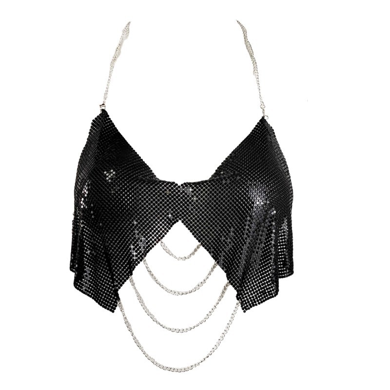 Da Nữ Tua Rua Kim Sa Lấp Lánh Crop Tops Lấp Lánh Xe Tăng Áo Không Tay Spaghetti Dây Vest Raves Đảng Clubwear