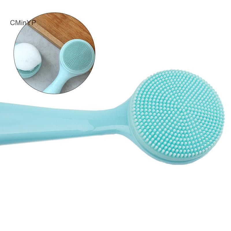 Bàn chải làm sạch da mặt bằng silicon CMinYP Bàn chải rửa mặt mềm Massage tẩy mụn đầu đen vinh quang