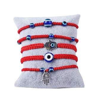 Flgo Thổ Nhĩ Kỳ cho Evil Eye để bảo vệ Vòng tay dây màu đỏ bện có thể điều chỉnh cho Mal
