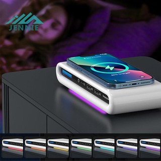 Đế Sạc Nhanh Không Dây 15w Cổng usb type c Có Đèn led Nhiều Màu Sắc Cho iphone 14 13 12 [jennie1.vn]