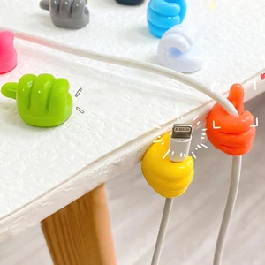 Bộ 1/10 Móc Dán Treo Dây Cáp Mẫu Bàn Tay Ngộ Nghĩnh Có Keo Dán Mặt Sau