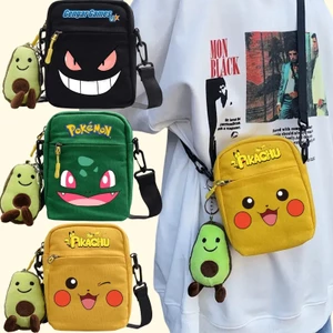 Túi Đeo Chéo canvas In Hình pikachu Thời Trang Chất Lượng Cao Trọng Lượng Nhẹ Giải Trí Ngoài Trời Cho Trẻ Em Người Lớn