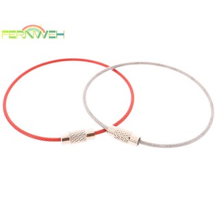 [fernweh] Set 10 Vòng Khóa Dây Cáp Bằng Thép Không Gỉ [Mới]