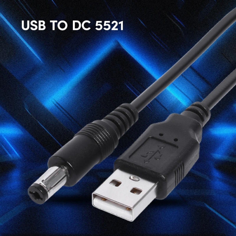 1m USB to DC5.5 x 2.1mm Charging Cable for Electronic Piano LED Light Power Cord