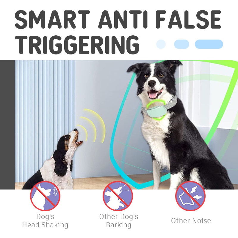 HamshMoc Cổ Chó Thông Minh Điện Chống Trầy Xước Có Thể Điều Chỉnh Cổ Thú Cưng Chống Thấm Nước Tự Động Dừng sủa Sạc USB Cho Chó Huấn Luyện