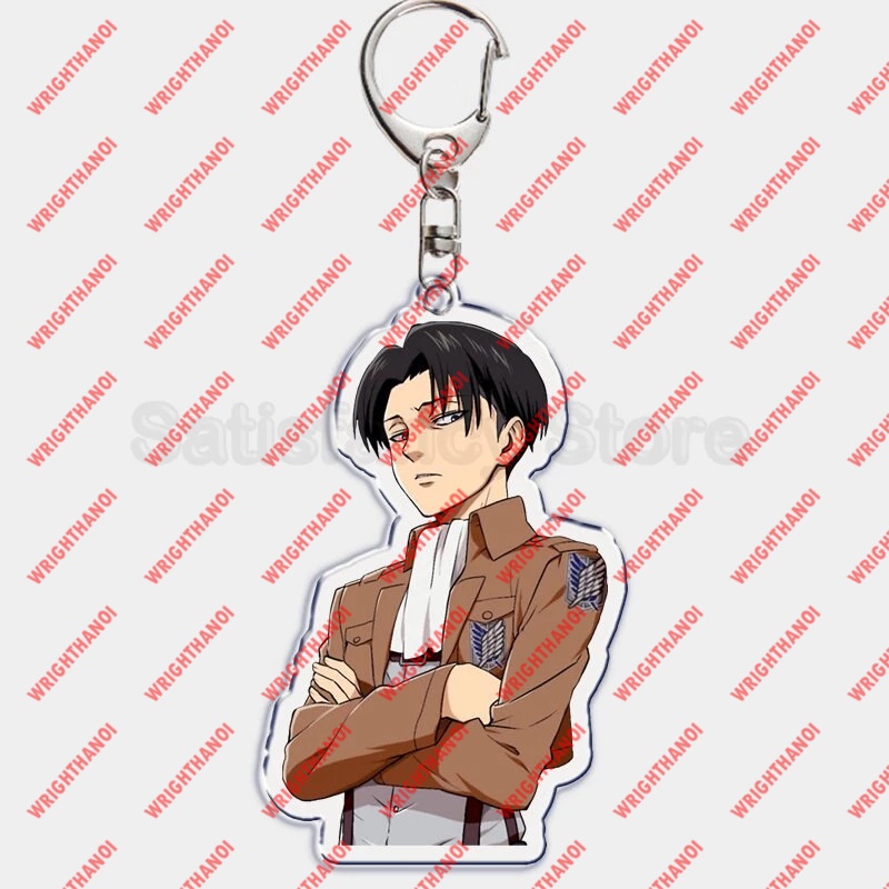 Móc Khóa Anime Attack on Titan Acrylic Nhân vật Levi Eren Mikasa Phụ Kiện trang trí móc khóa balo đi học