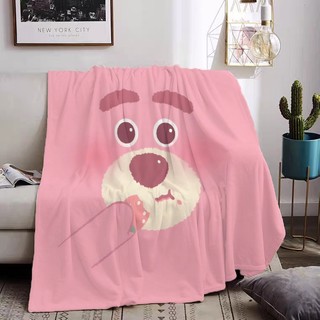 Lotso Dâu Gấu Flannel Chăn Gấu Hồng Chăn Quà Tặng Thiết Thực Cho Gia Đình Và Bạn Bè In Một Mặt Flannel Chăn Điều Hòa Không Khí Chăn Ngủ Văn Phòng Chăn