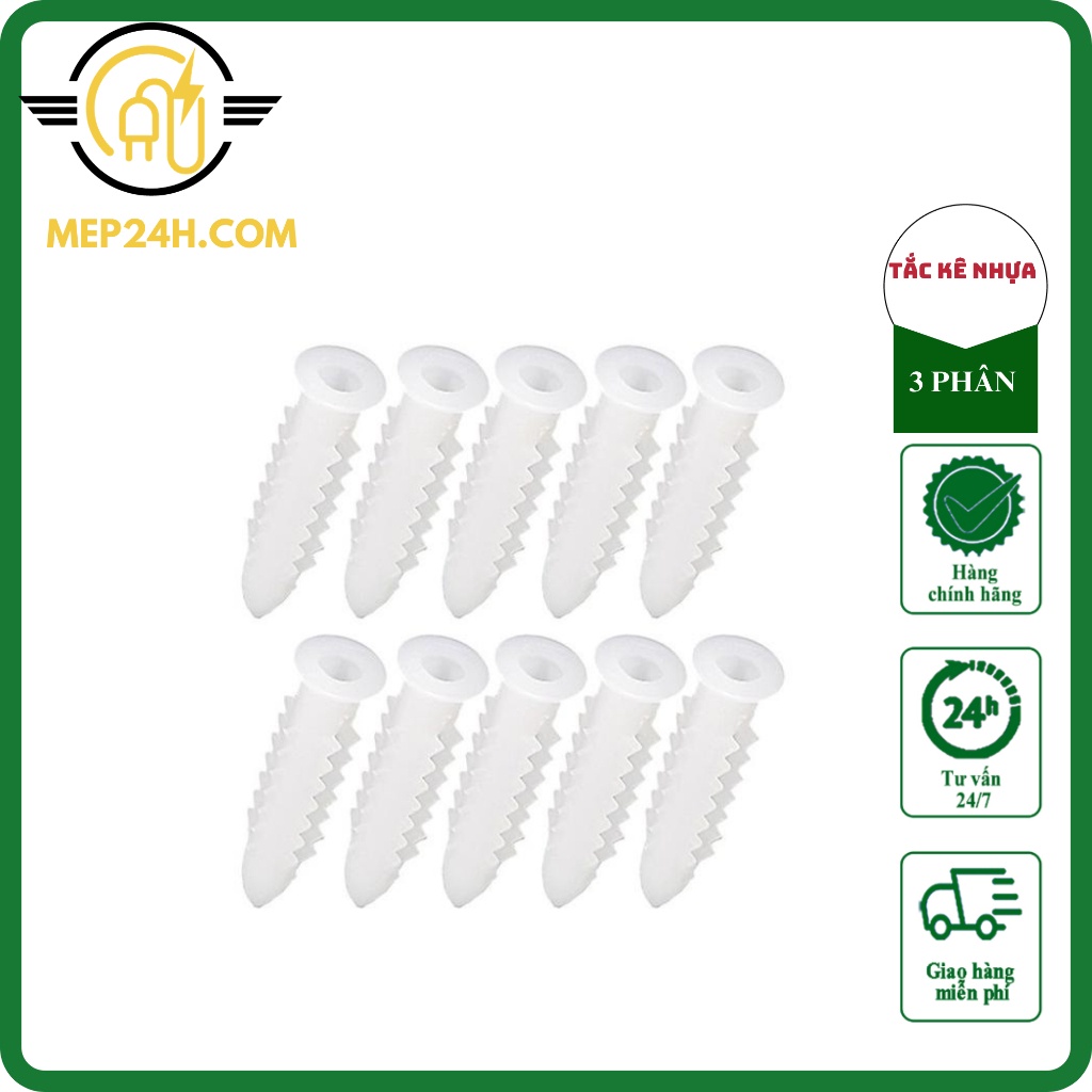 Bịch 1000 con tắc kê / Nở nhựa 6 khía các cỡ 3/4/5/6 phân | Shopee Việt Nam