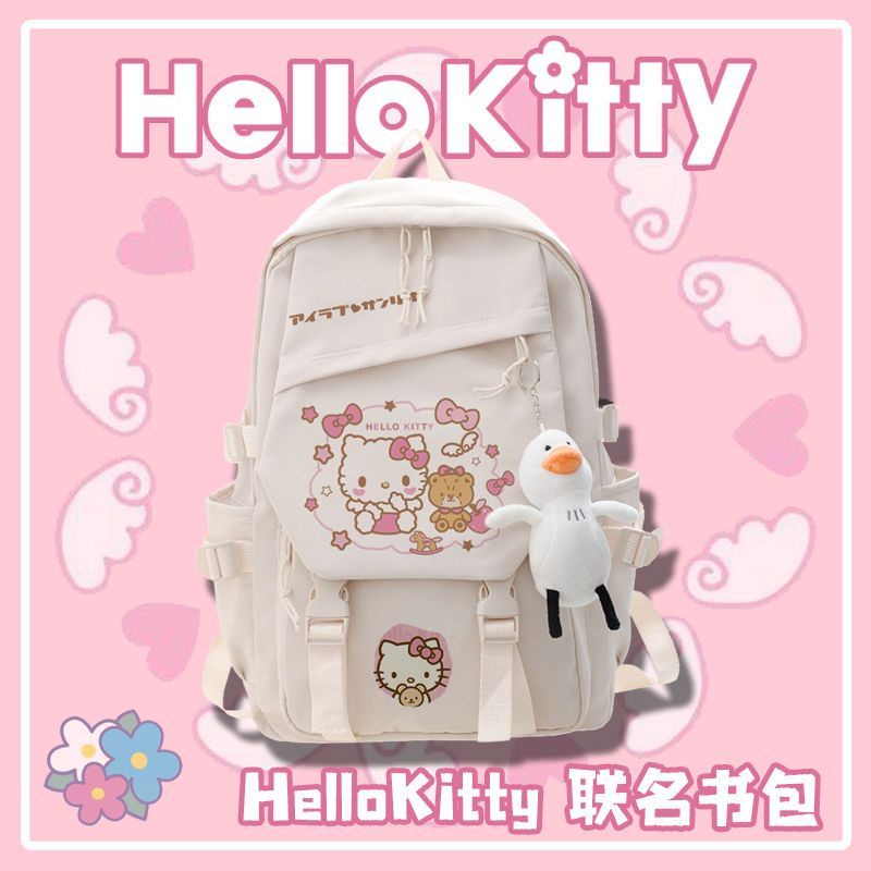 Hellokitty Hello Kitty Túi đi học nữ sinh Mặt dây chuyền ba lô | Shopee ...