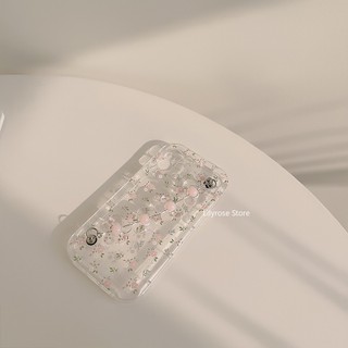 Ôp Điện Thoại Dẻo Trong Suốt Họa Tiết Hoa Xinh Xắn Kèm Vòng Tay & Dây Đeo Cho iphone 14 pro max 13 11 12 14