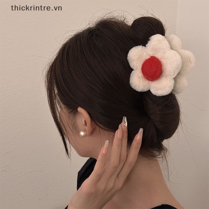 THI Sang Trọng Hoa Vuốt Tóc Kẹp Lớn Đơn Giản Barrettes Cua Kẹp Tóc Hairgrips Thu Đông Phụ Kiện Tóc VN