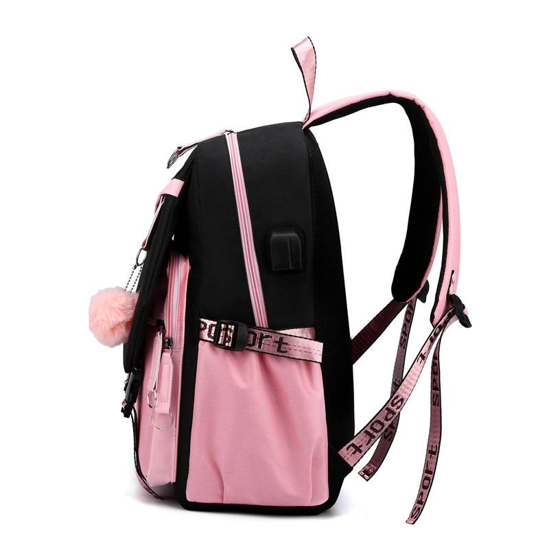 SY6 Sanrio HelloKitty Ba Lô Dành Cho Học Sinh Dung Tích Lớn Thoáng Khí Hoạt Hình Đơn Giản Đa Năng Nữ schoolbag Túi