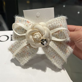 [50 Kiểu] Kẹp Tóc Nơ Camellia Thanh Lịch Pháp Có Kẹp Mùa Xuân Ngọc Trai Kim Cương Giả Phụ Kiện Tóc Mũ Thời Trang