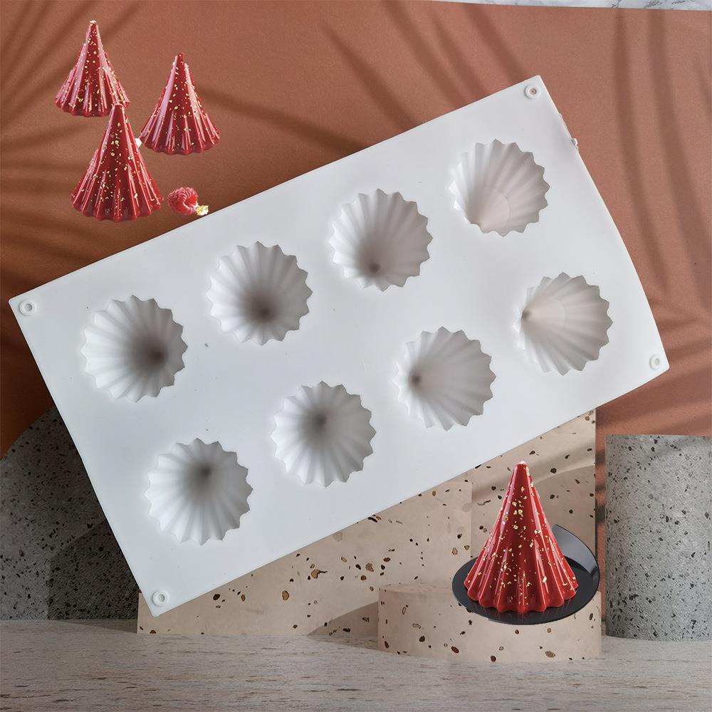 Khuôn silicone Làm Bánh Hình Cây Thông Giáng Sinh 8 Ngăn Tiện Dụng